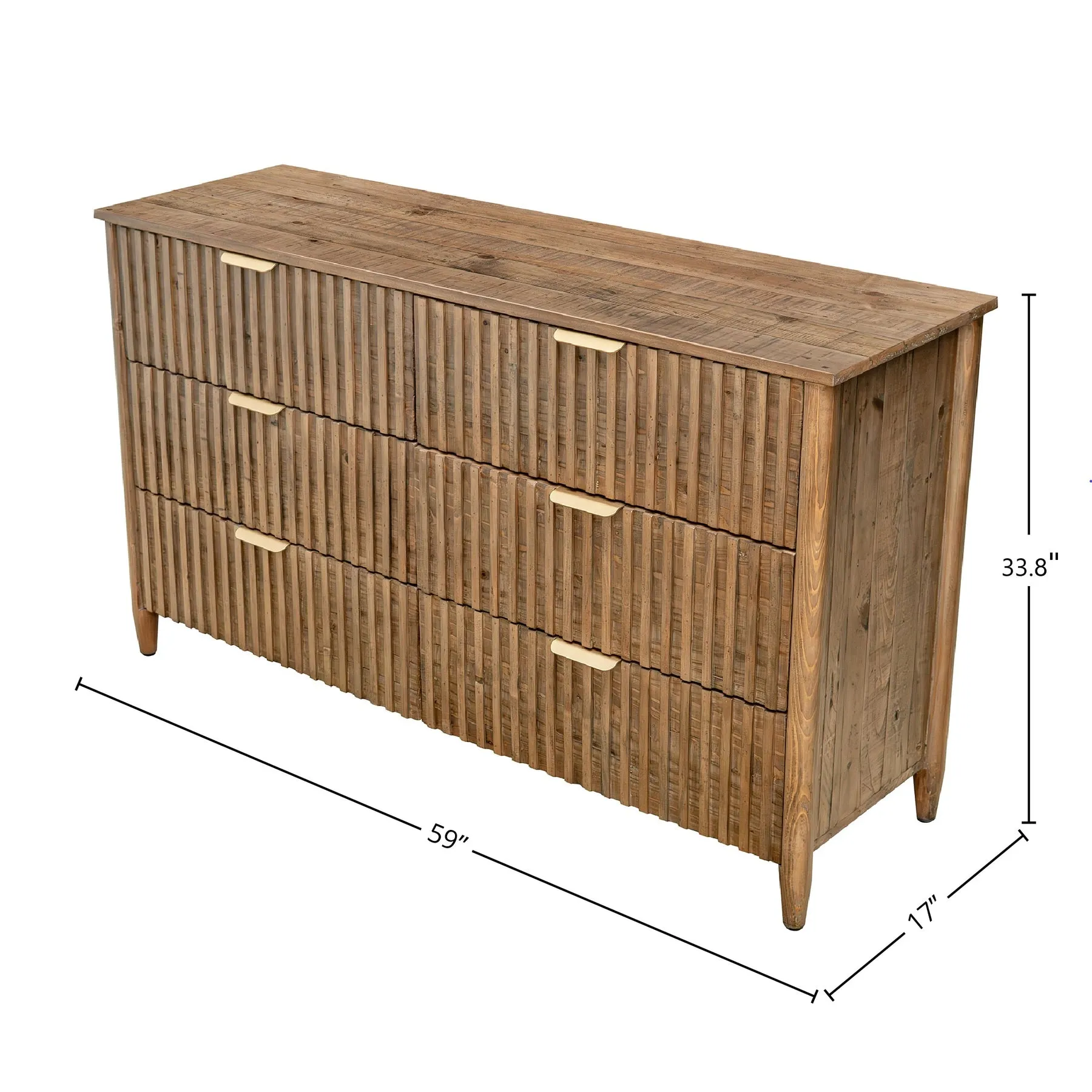 Britanica 6 Drawer Dresser - 59"