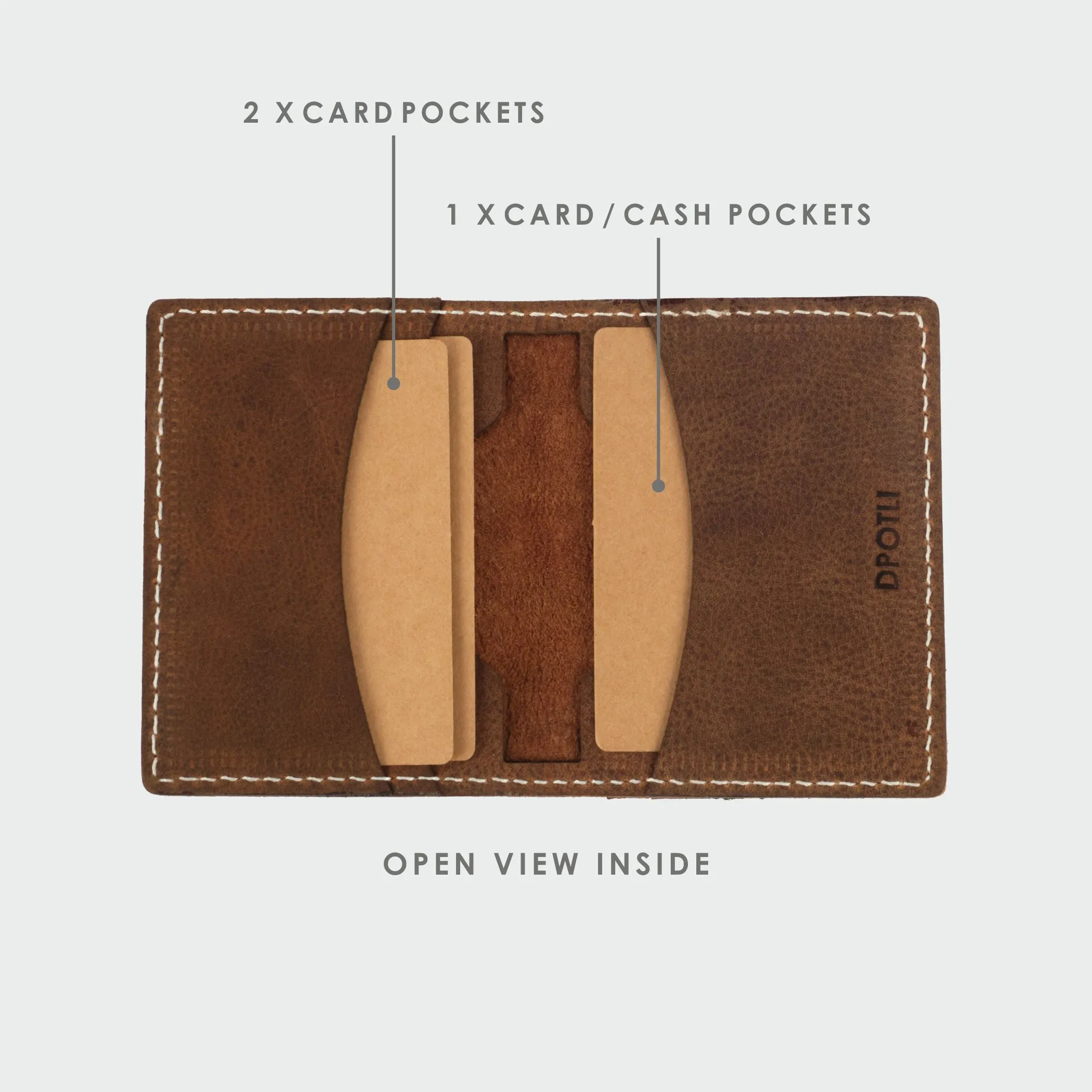 Brown Bifold Card Wallet