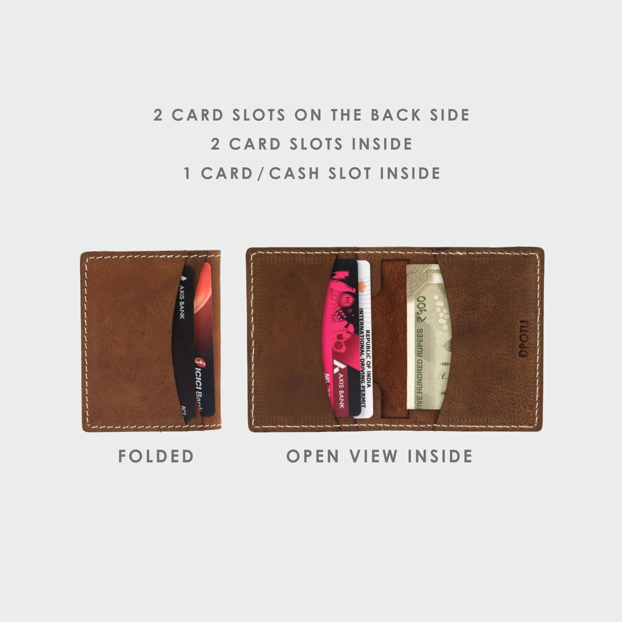 Brown Bifold Card Wallet