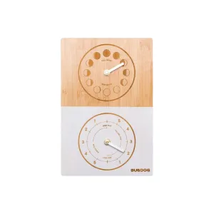 Bulldog Double Dial Tide Moon Clock