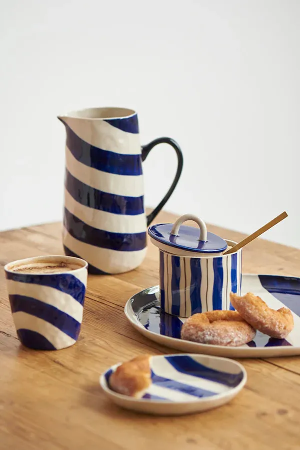 Cabana Blue Stripe Platter