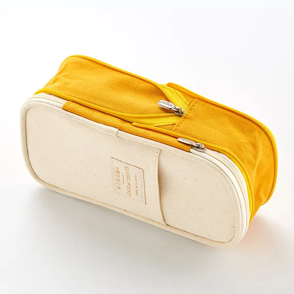 Canvas Zippered Large Foldable Pencil Case (2 Sizes)