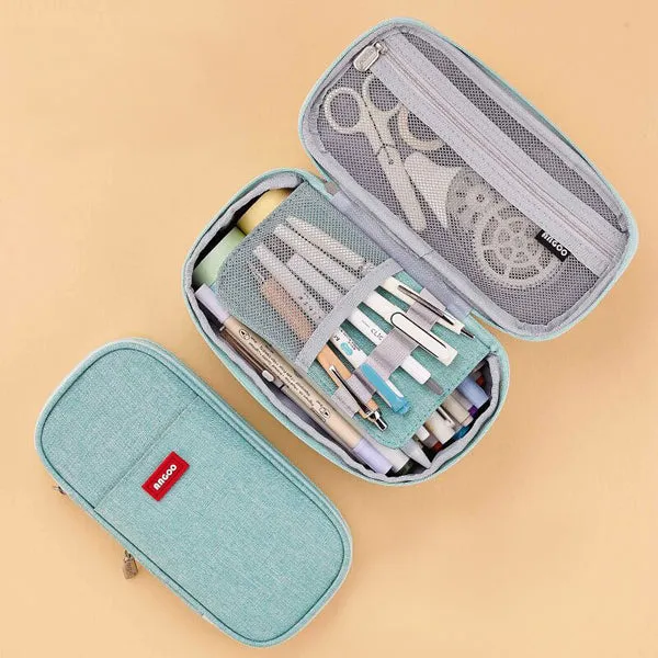 Canvas Zippered Large Foldable Pencil Case (2 Sizes)