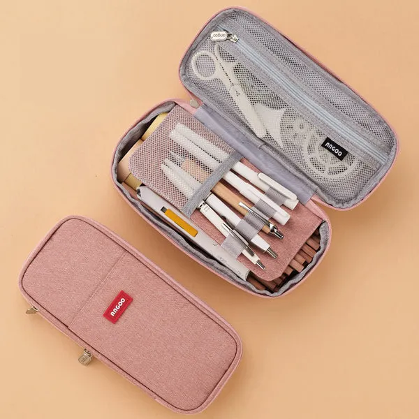 Canvas Zippered Large Foldable Pencil Case (2 Sizes)
