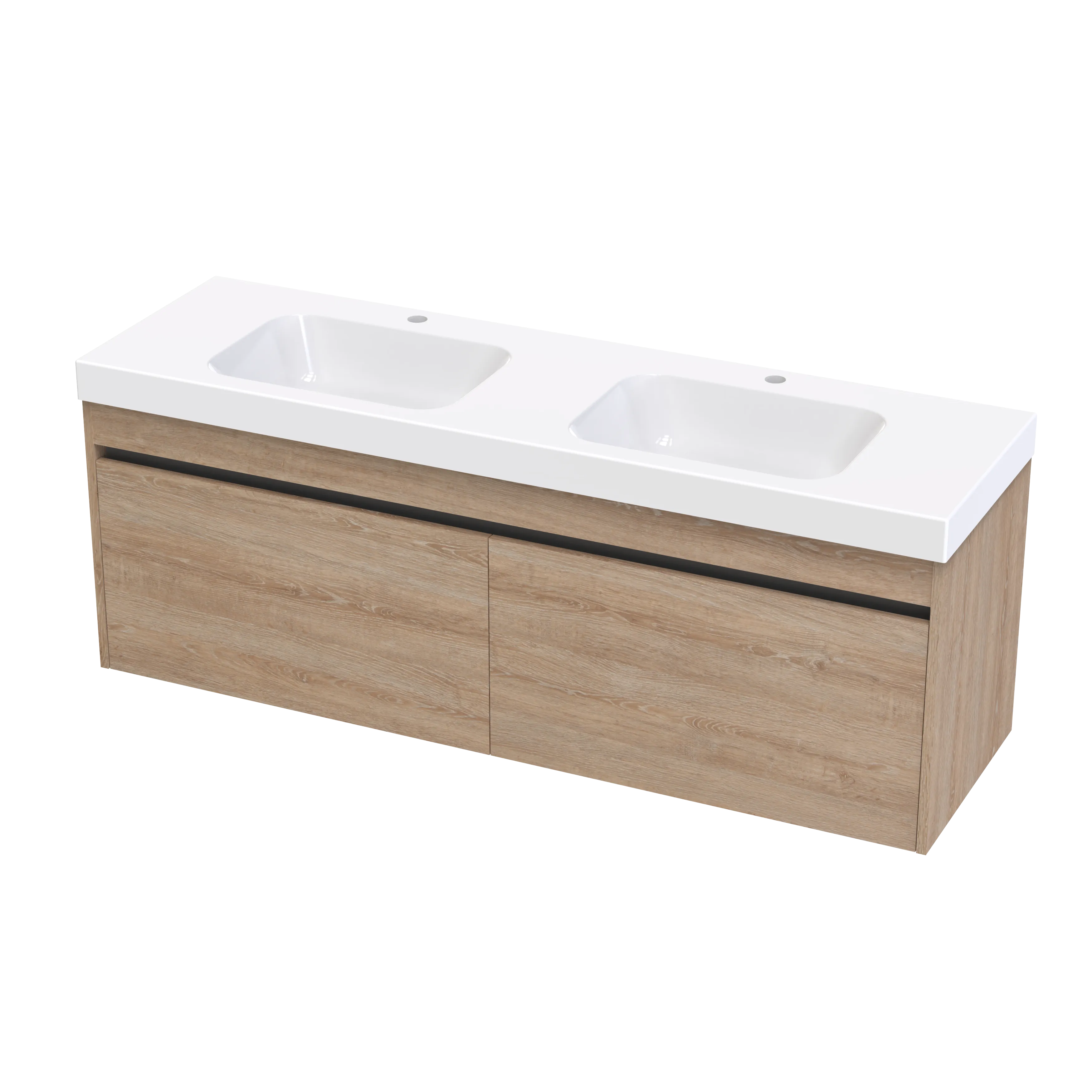 Cara Syrtari 1500 2 Drawer Double Basin Wall Vanity