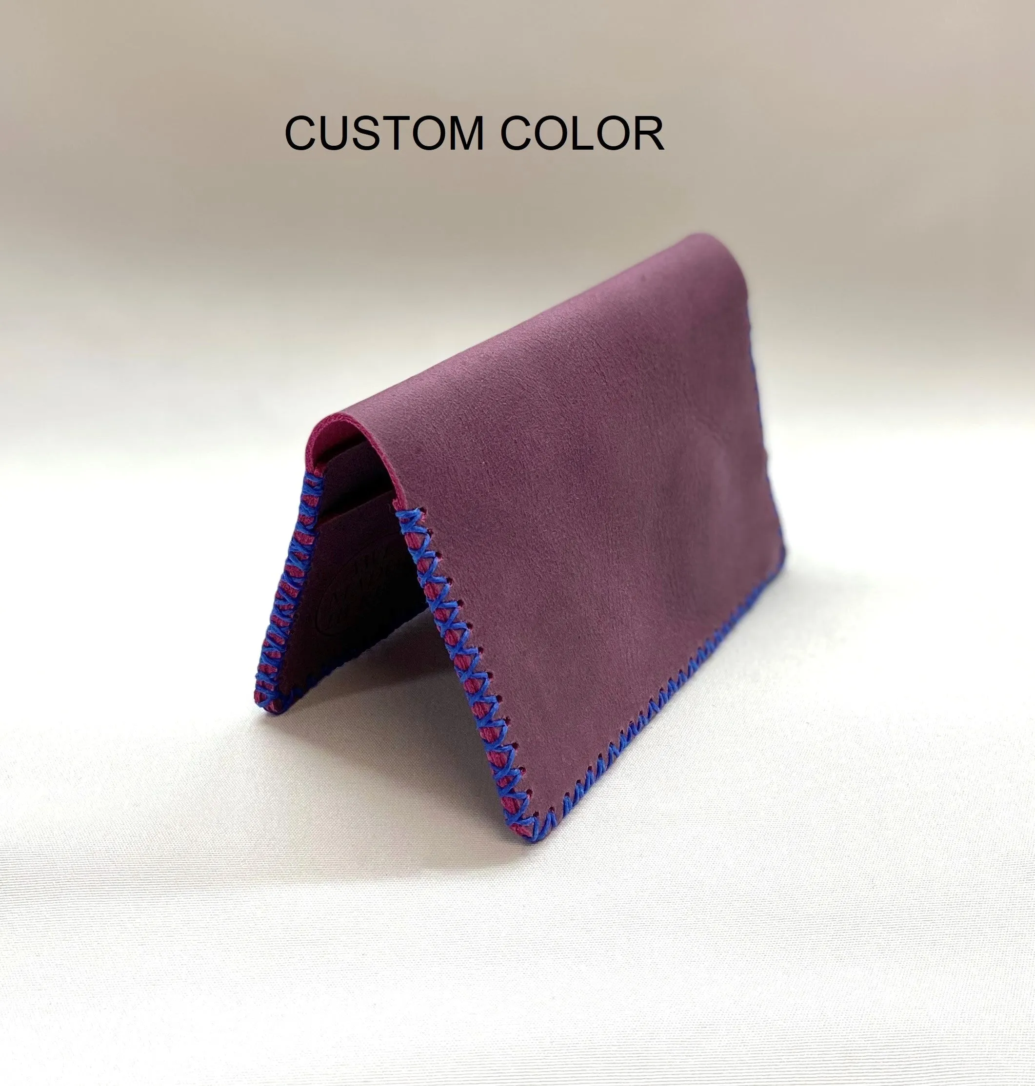 Card Case, Two Pockets. Black or Natural Tan