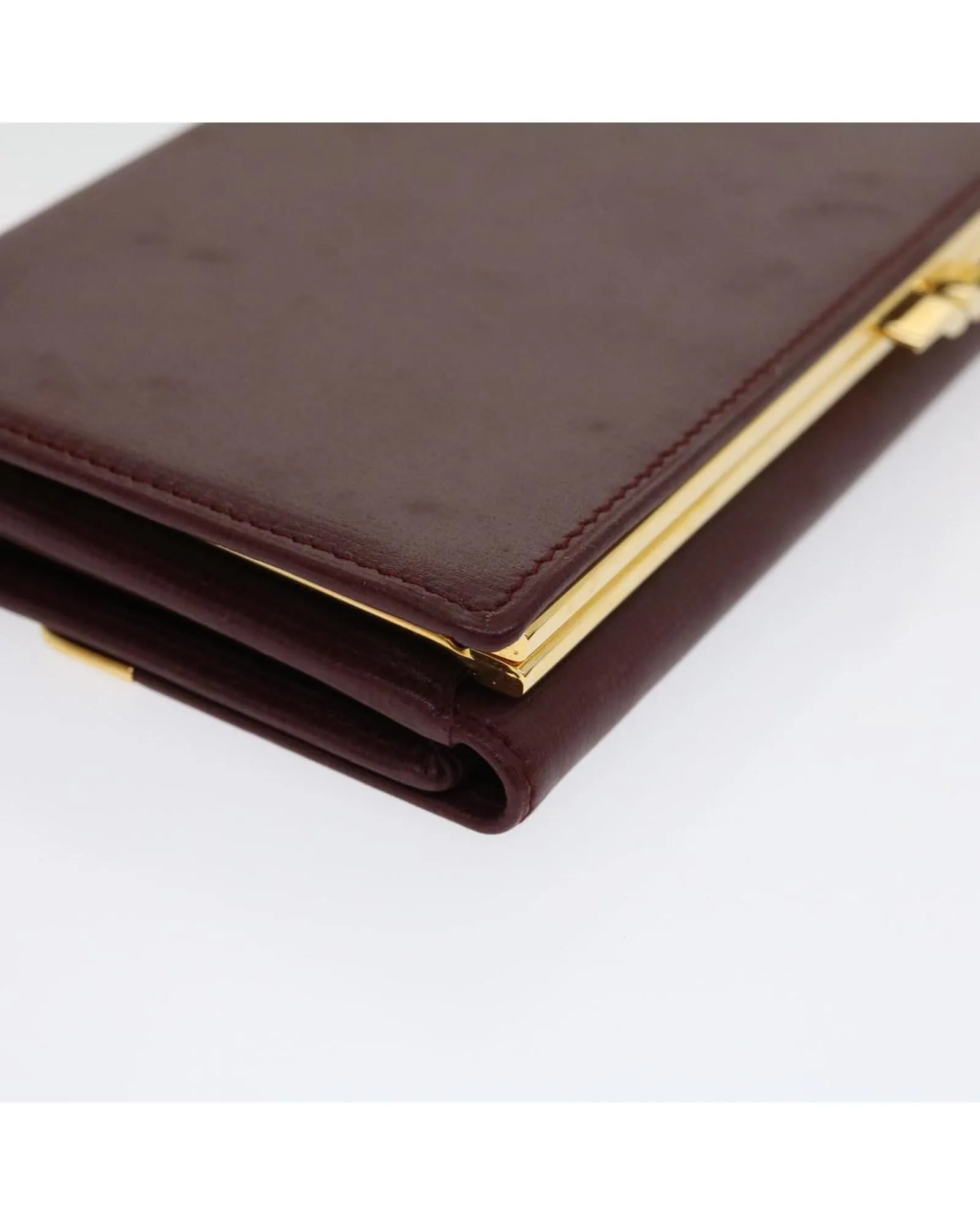 Cartier Long Wallet Leather Red