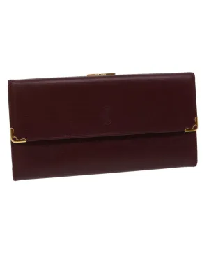 Cartier Long Wallet Leather Red