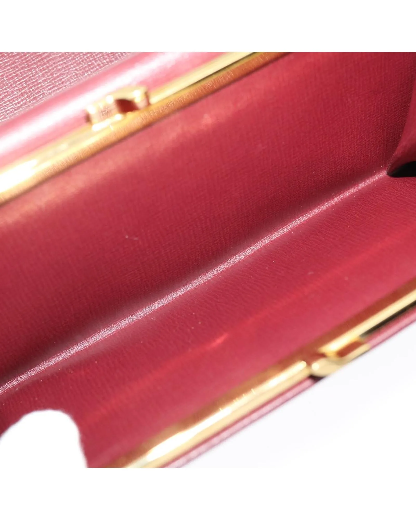 Cartier Long Wallet Leather Red