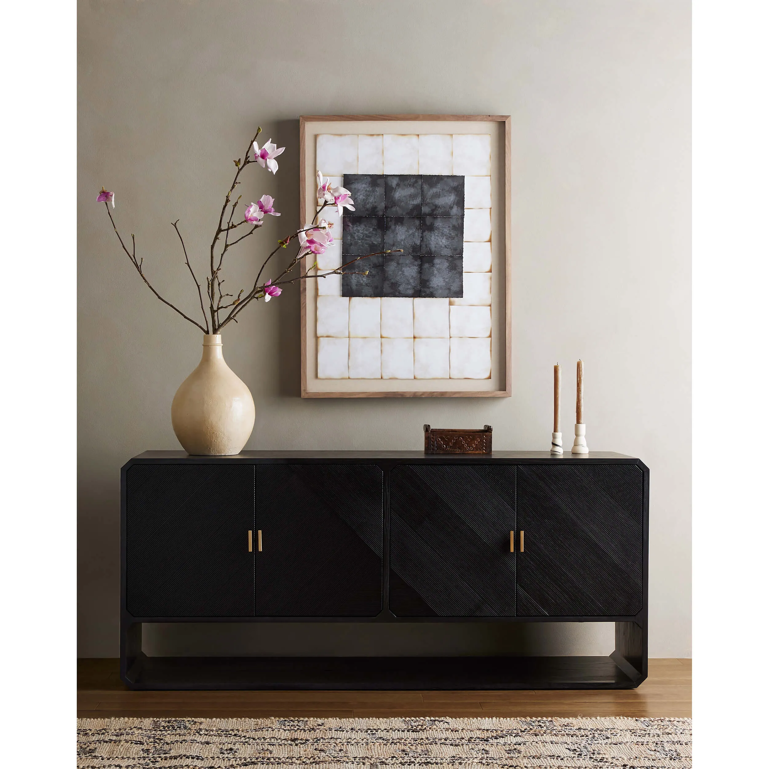 Caspian Sideboard, Black Ash Veneer