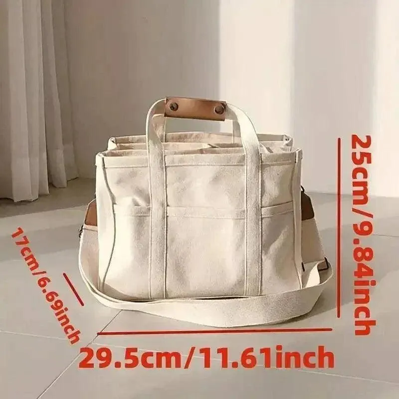 Casual Canvas Handbag - Stylish Women's Everyday Bag - WSH002