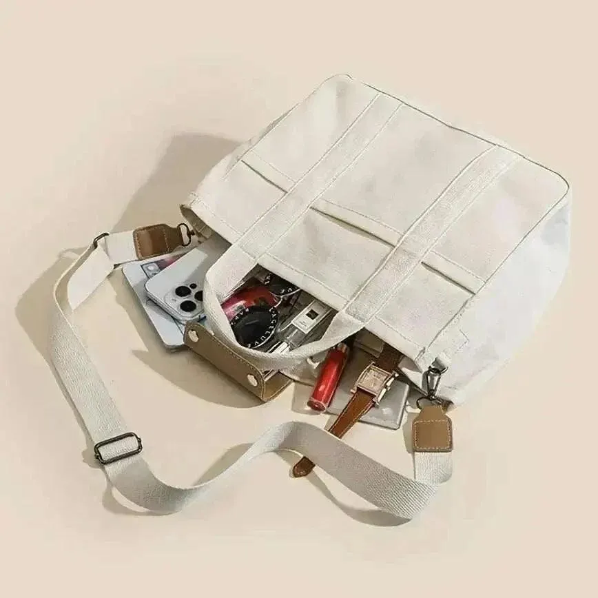 Casual Canvas Handbag - Stylish Women's Everyday Bag - WSH002