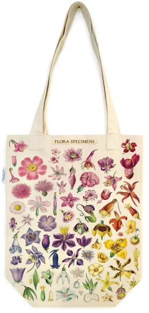 Cavallini - 100% Natural Cotton Vintage Tote Bag - 33x40.5cms - Flora Specimens