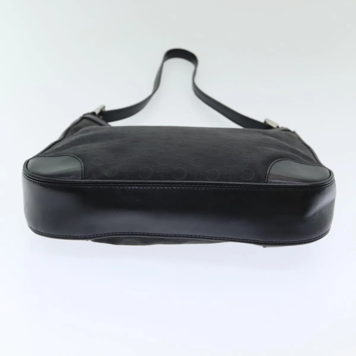 CELINE C Macadam Canvas Shoulder Bag Black Auth ep4932