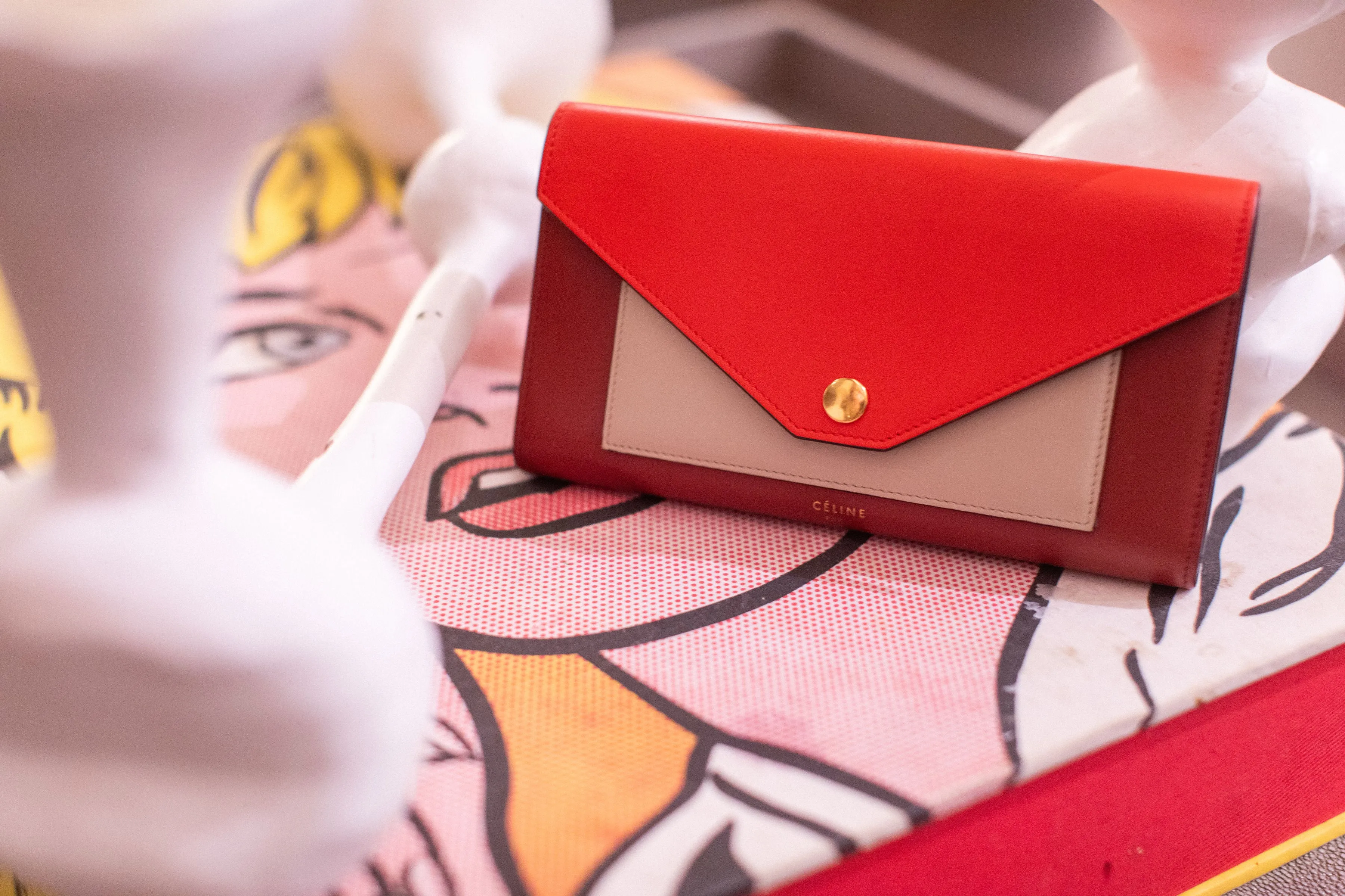 Celine Preloved Multi-Color Wallet