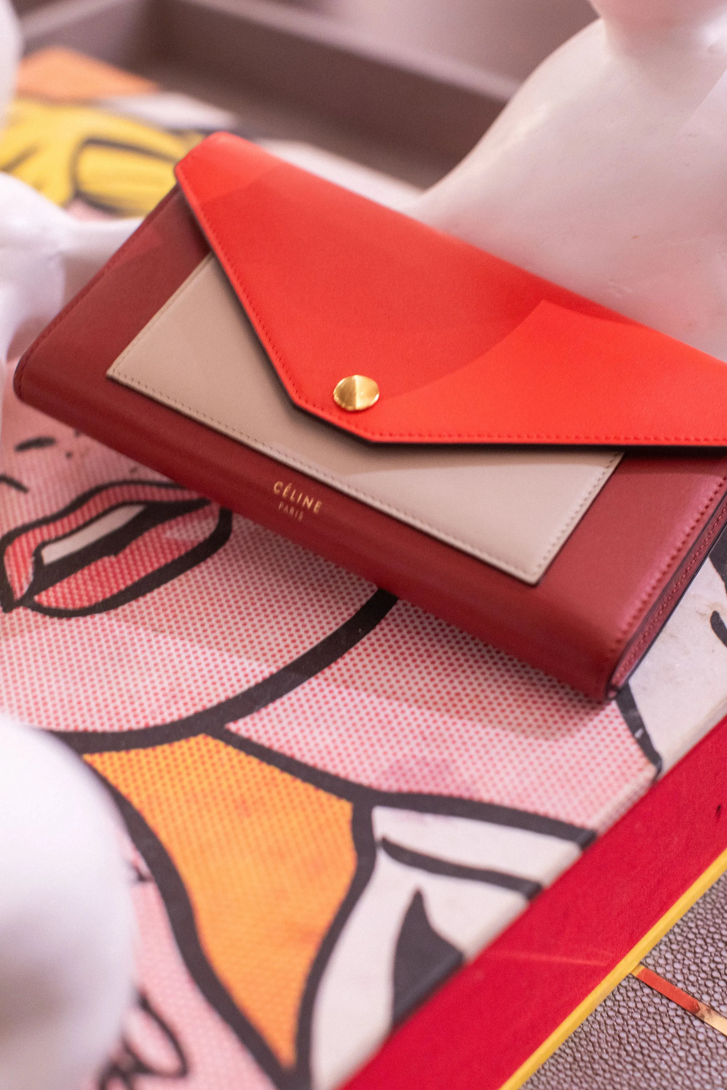 Celine Preloved Multi-Color Wallet