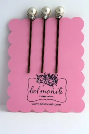 Champagne Pearl Bobby Pins