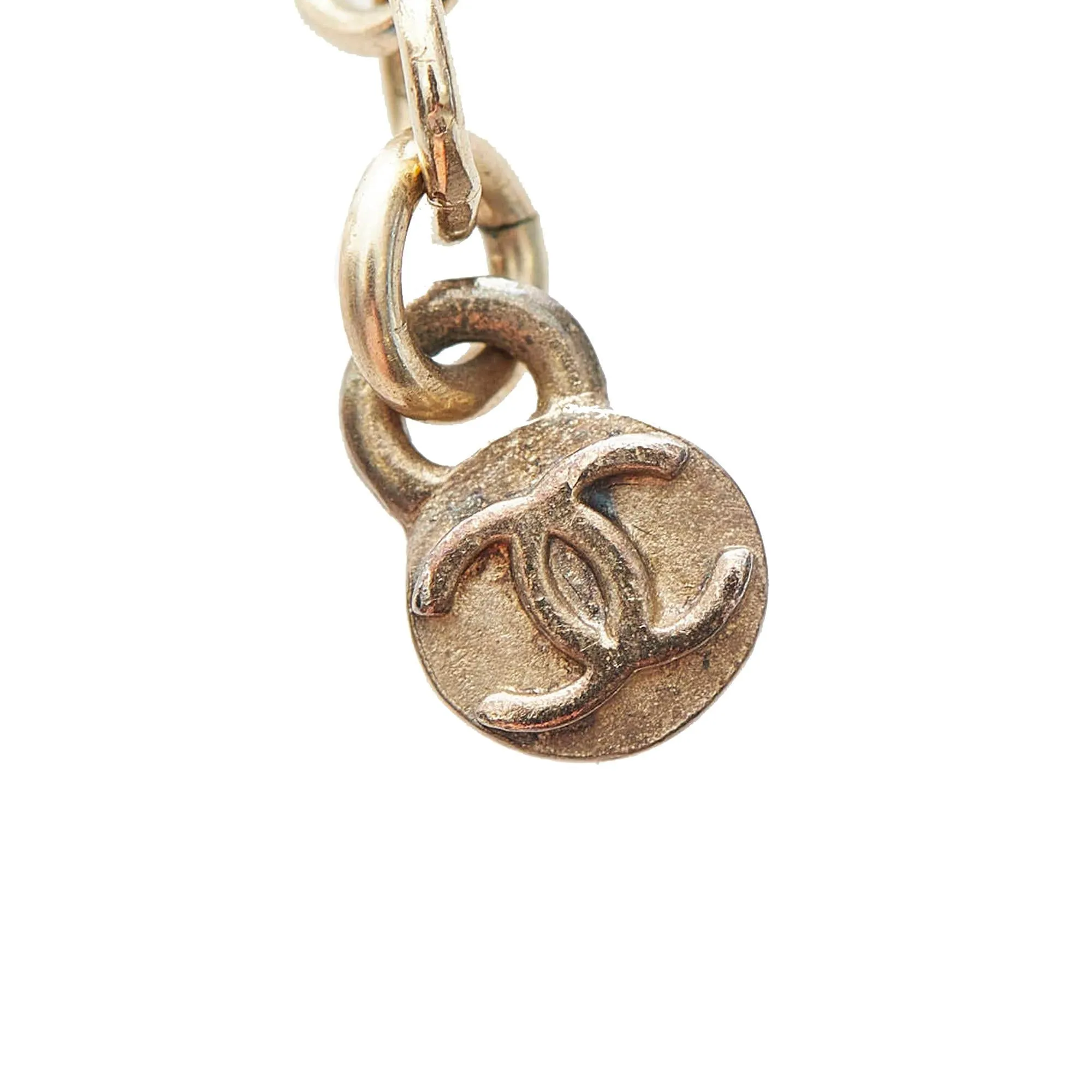 Chanel CC Faux Pearl Pendant Necklace (SHG-30618)