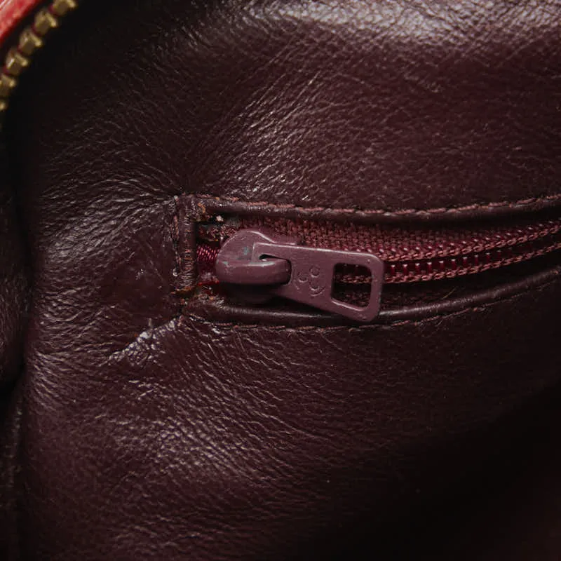 Chanel Cocomark Tassel Chain  Shoulder Bag Red Leather  CHANEL