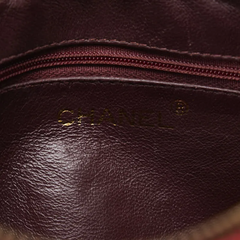 Chanel Cocomark Tassel Chain  Shoulder Bag Red Leather  CHANEL