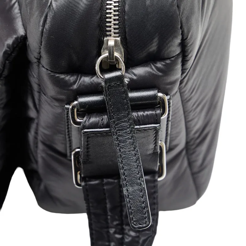Chanel Coconut Mattress mall Messenger Slipper Shoulder Bag A48616 Black Nylon  CHANEL