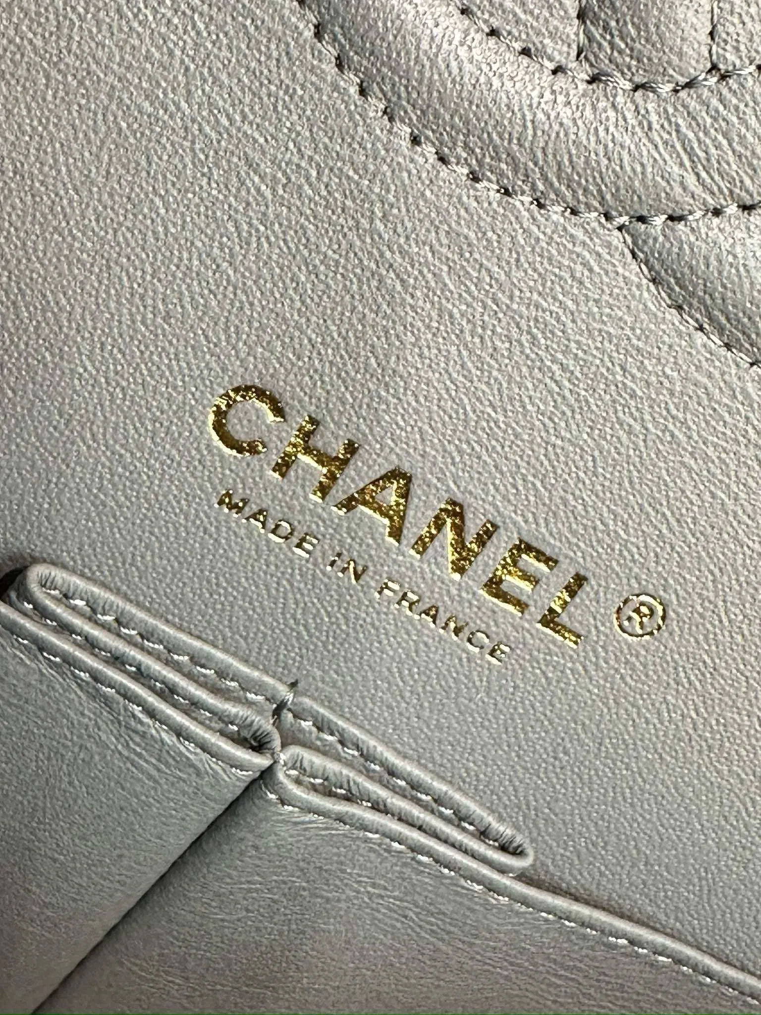Chanel Medium Caviar Quilted Double Flap Bag Grey LGHW