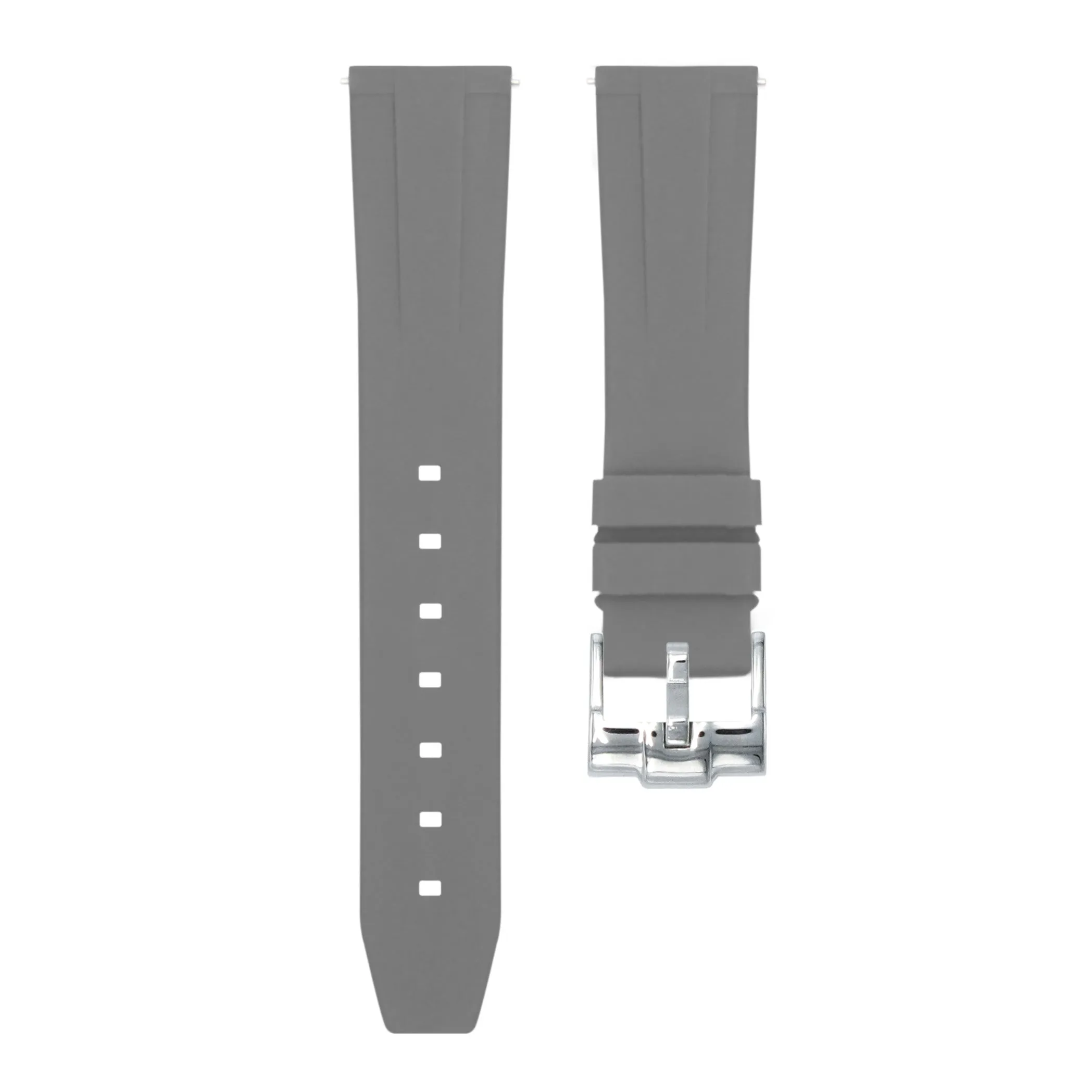 Charcoal Grey - Quick Release Rubber Watch Strap For Longines Elegant Collection