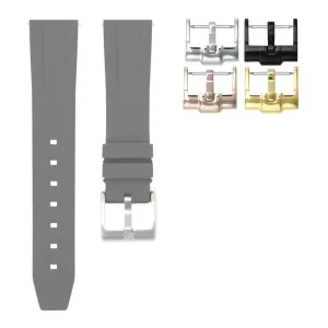 Charcoal Grey - Quick Release Rubber Watch Strap For Longines Elegant Collection