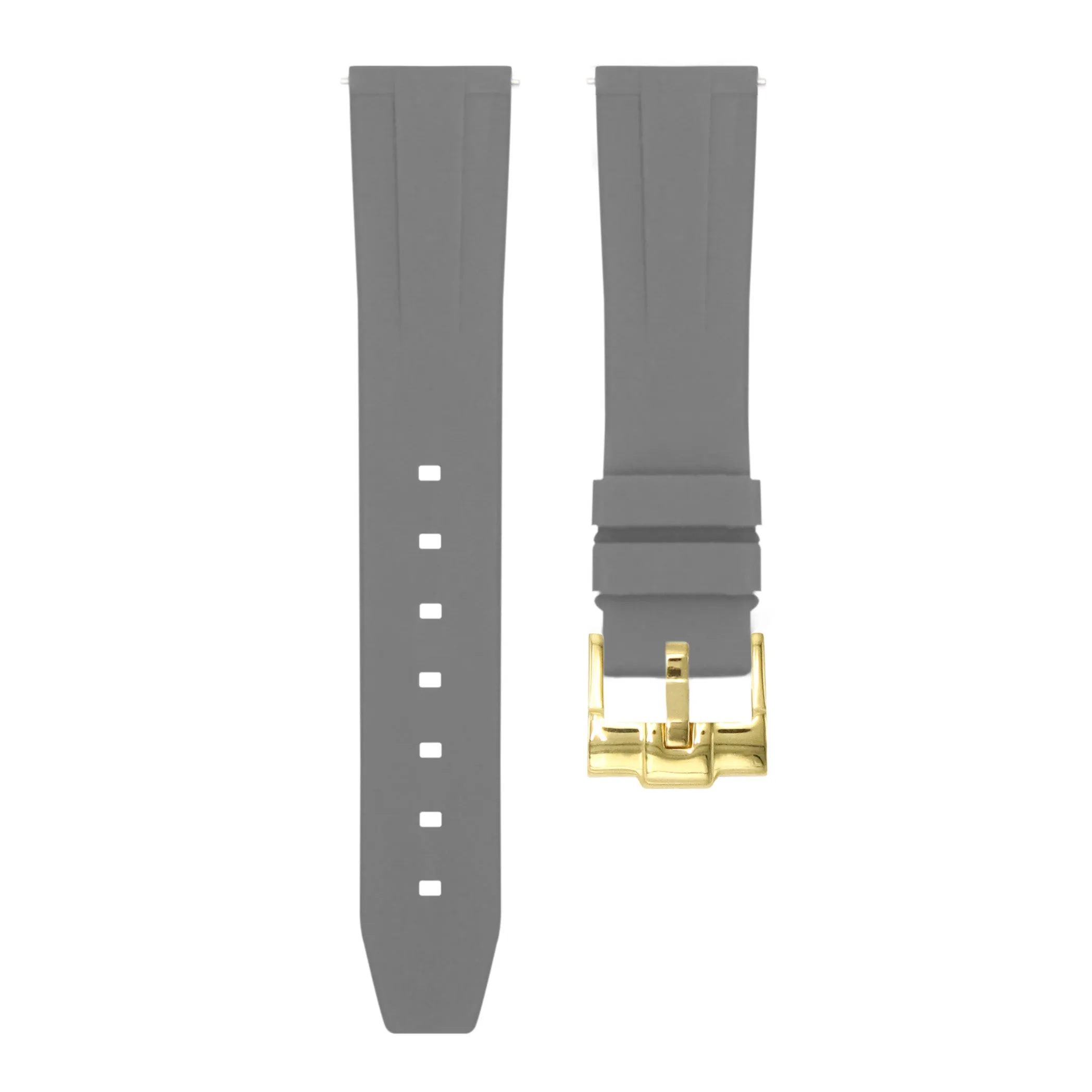 Charcoal Grey - Quick Release Rubber Watch Strap For Longines Elegant Collection