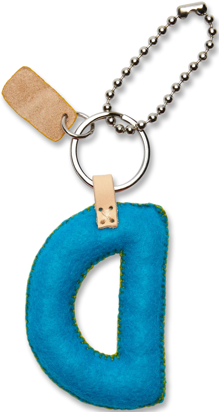 Charms Turquoise Felt Alphabet
