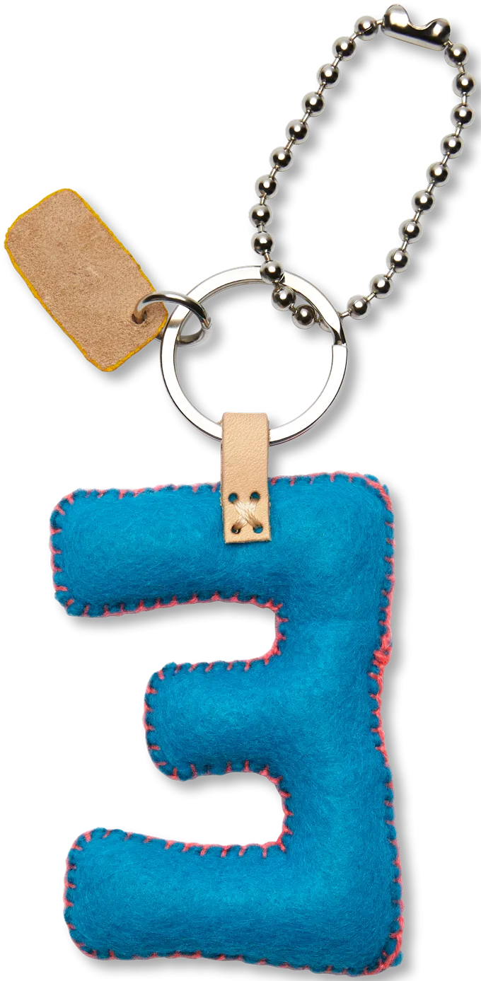 Charms Turquoise Felt Alphabet