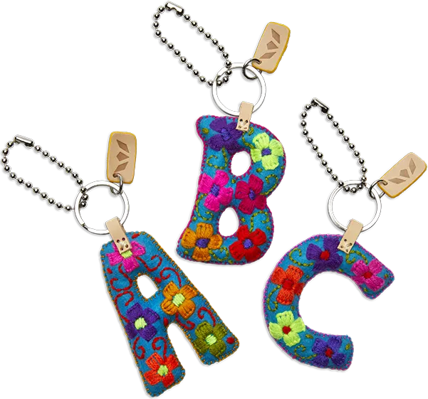 Charms Turquoise Felt Alphabet