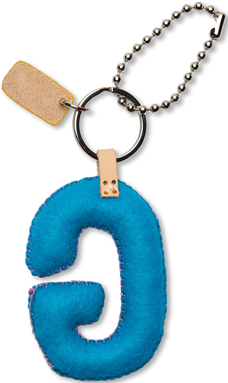Charms Turquoise Felt Alphabet