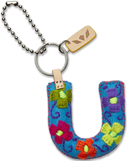 Charms Turquoise Felt Alphabet