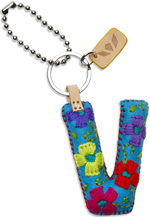 Charms Turquoise Felt Alphabet