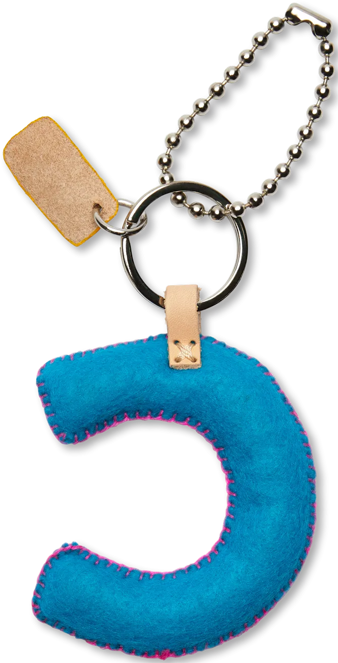 Charms Turquoise Felt Alphabet