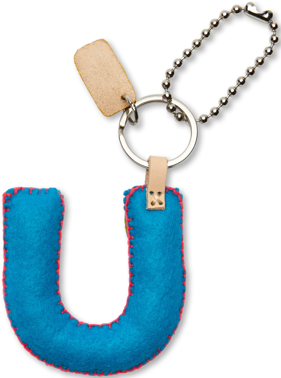 Charms Turquoise Felt Alphabet