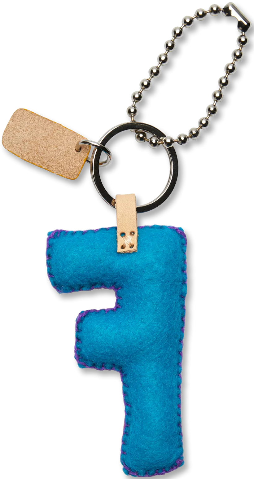 Charms Turquoise Felt Alphabet