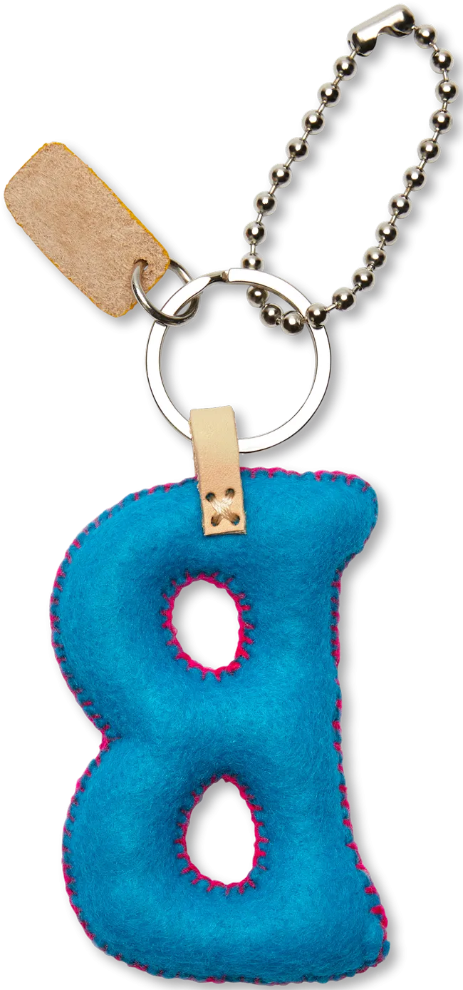 Charms Turquoise Felt Alphabet