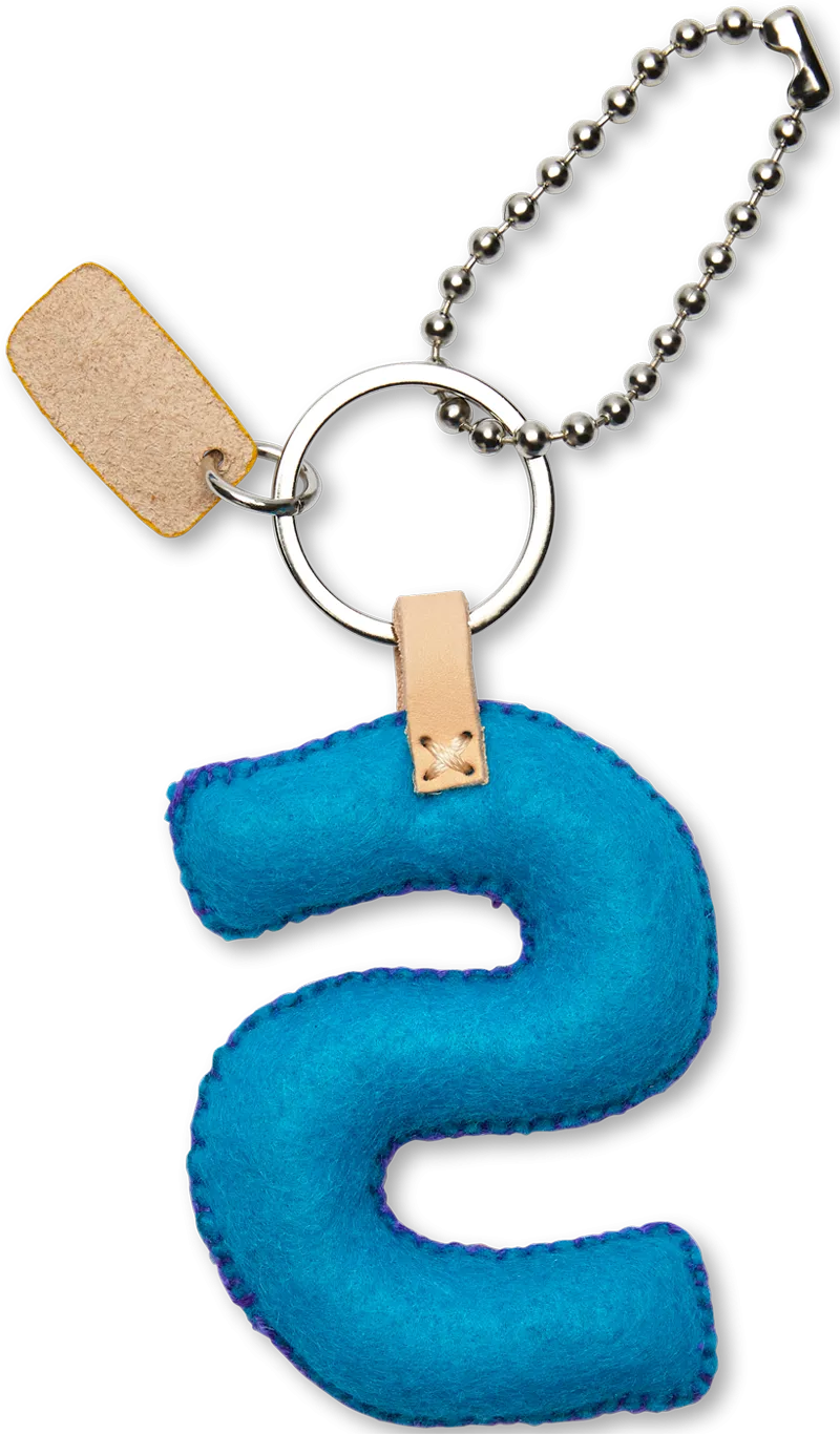 Charms Turquoise Felt Alphabet