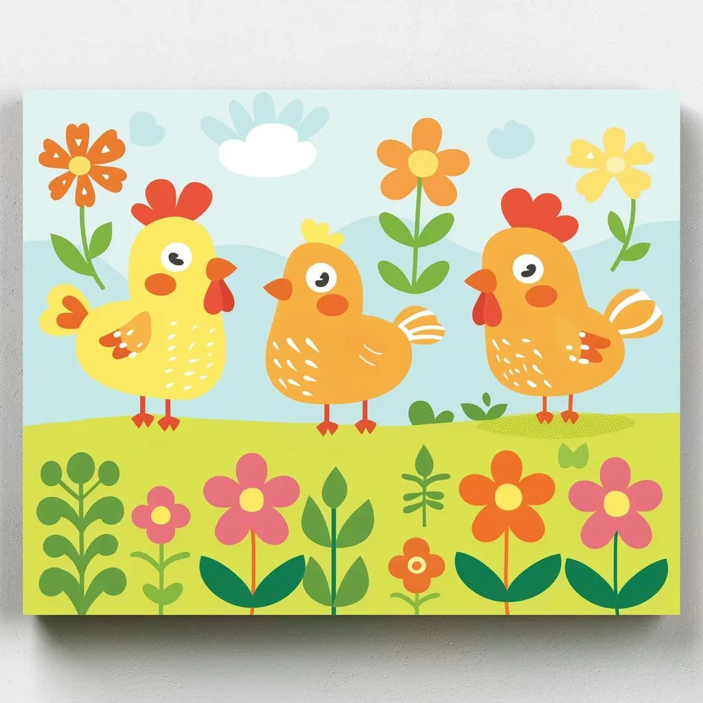 Chicken Paint by Number for Kids