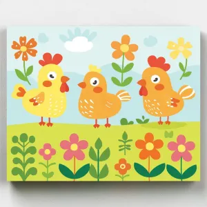 Chicken Paint by Number for Kids