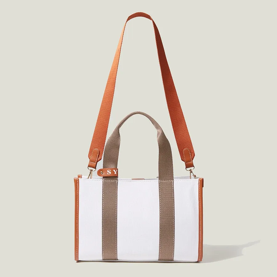 Christmas Gift Korean Canvas Casual Handbags for Women Japanese Candy Ladies Shoulder Bags Weekender Travel Girls Tote Panelled Crossbody Bag