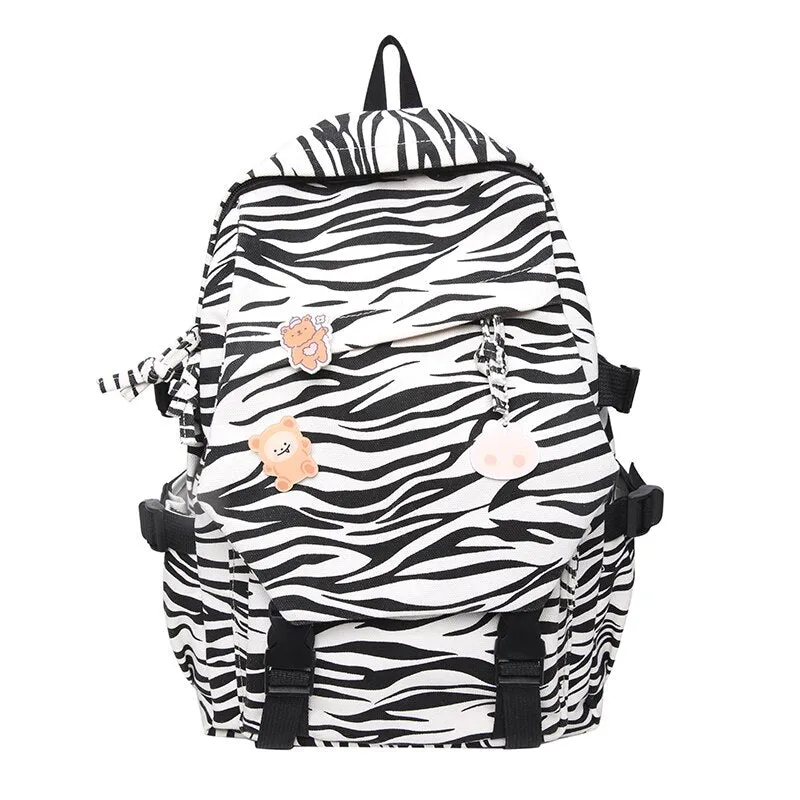 Christmas Gift New Trendy Women Backpack Cute Cow Printing School Bag for Teenage Girls Fashion Female Rucksack Waterproof Lady Travel Mochila