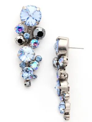 Circular Cluster Dangle Earrings - ECW10ASIB