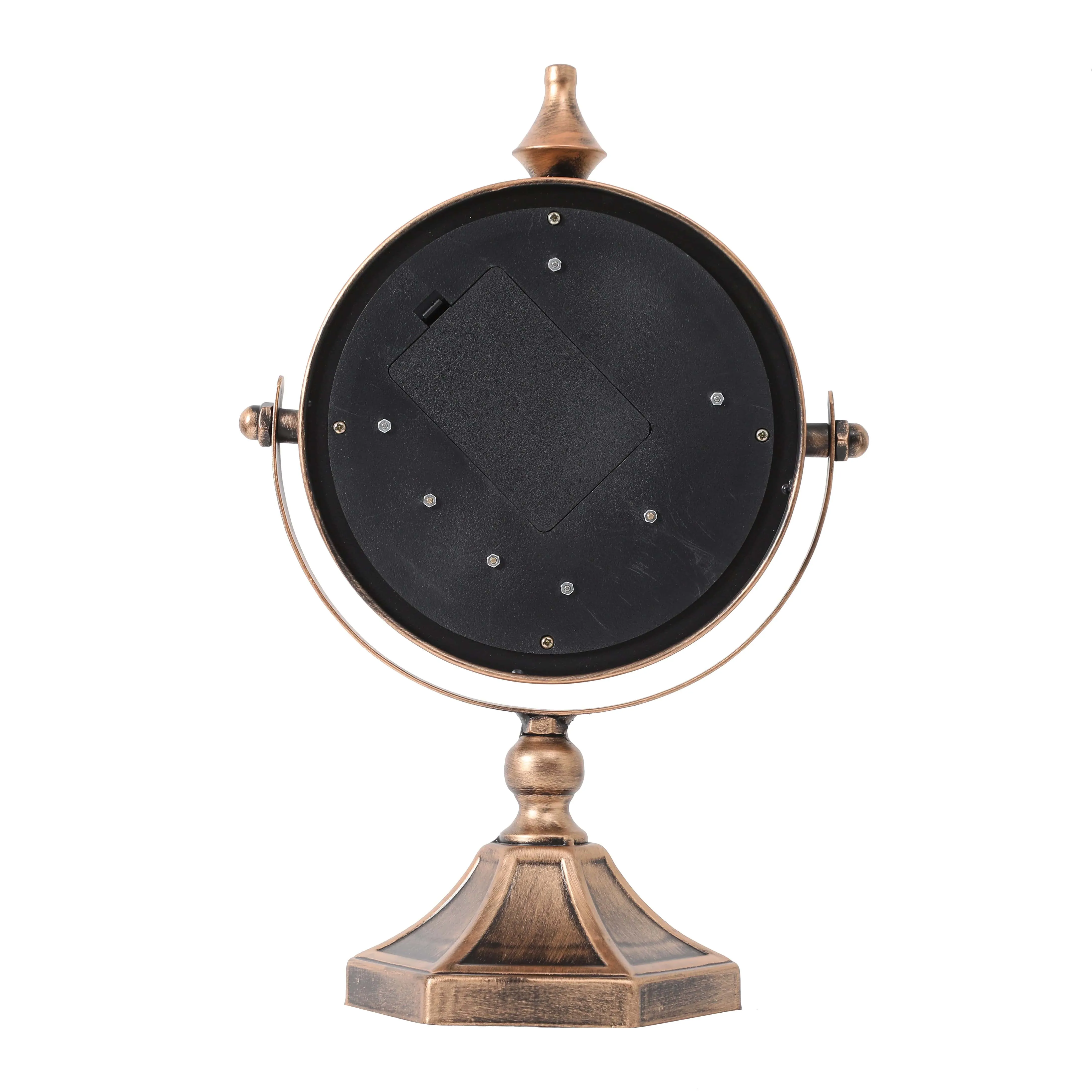 Copernico Free Standing Moving Cogs Table Clock - Rose Gold Copper