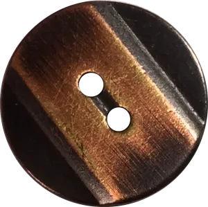 Copper Stripe on Black Metal Button, 5/8" or 11/16" round