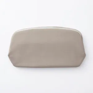 Cow Leather Clasp Long Wallet - Light Gray Color - , Change Purse, Japanese Gamaguchi Wallet