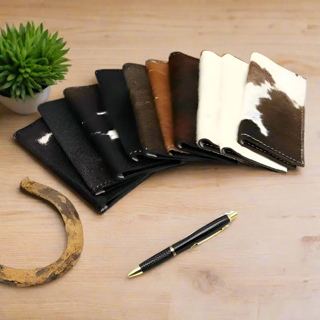 Cowhide Checkbook Cover