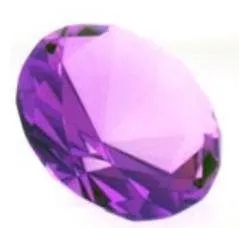 Crystal Glass Diamond Cut Paperweight : 60mm